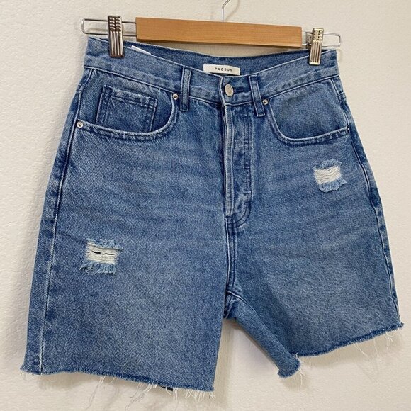 Pacsun Women's Dad Shorts Medium Wash size 26 NWOT - Picture 2 of 8